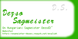 dezso sagmeister business card